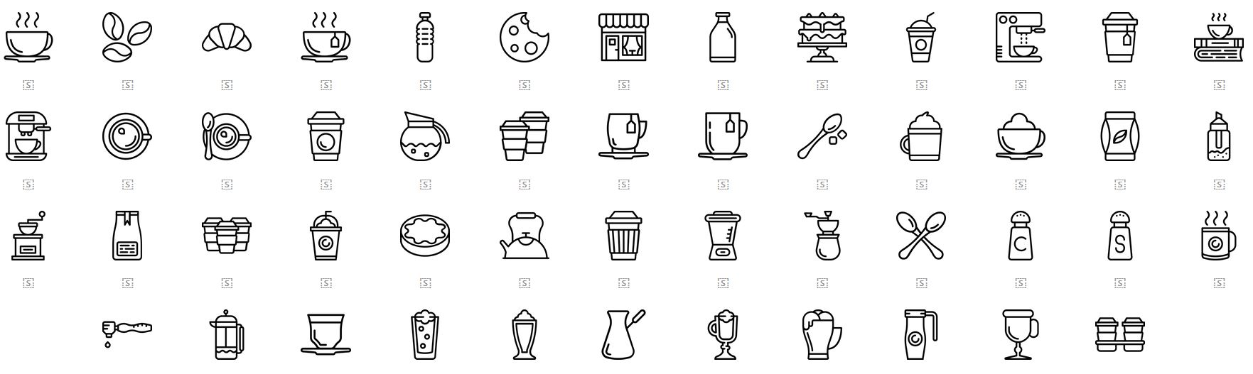 coffee icon sammlung