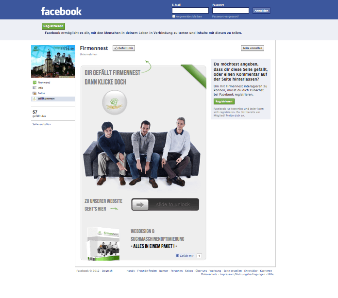Facebook Firmennest Facelift