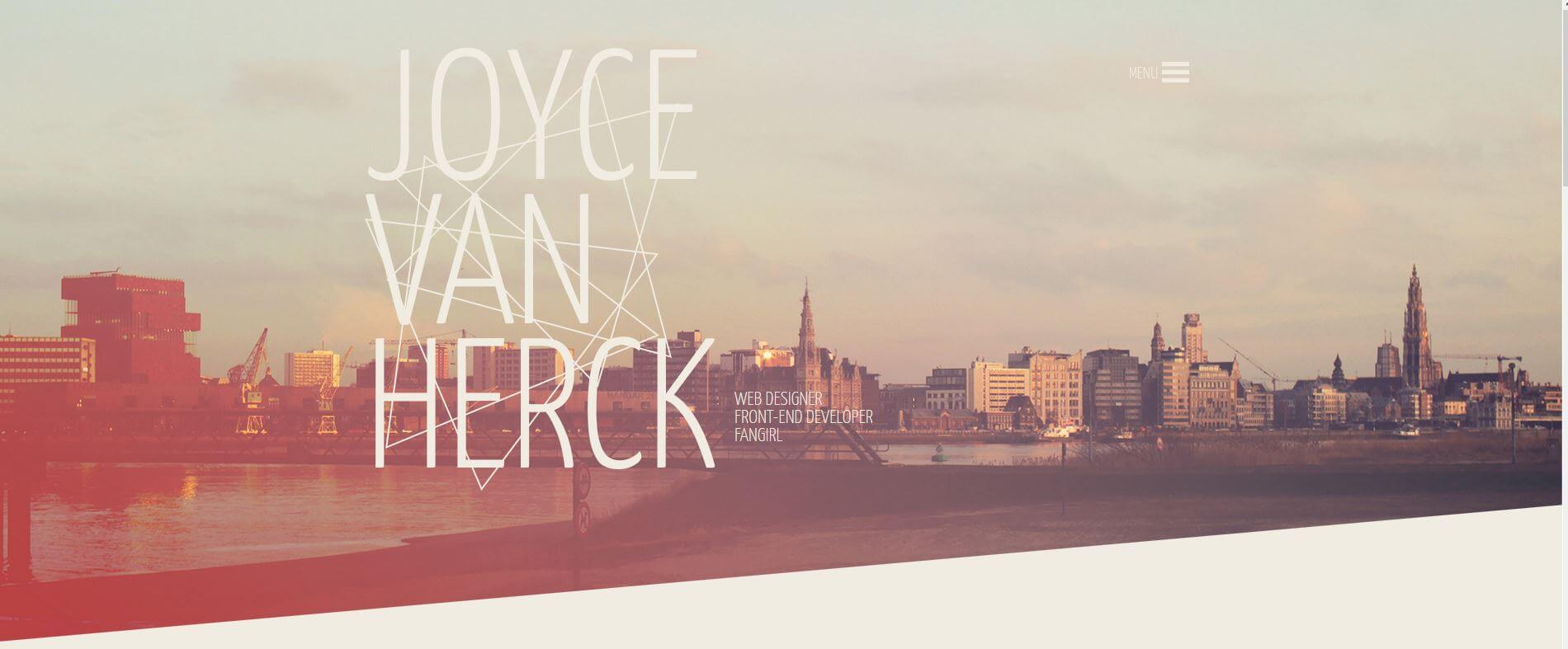 joycevanherck geometric webdesign example