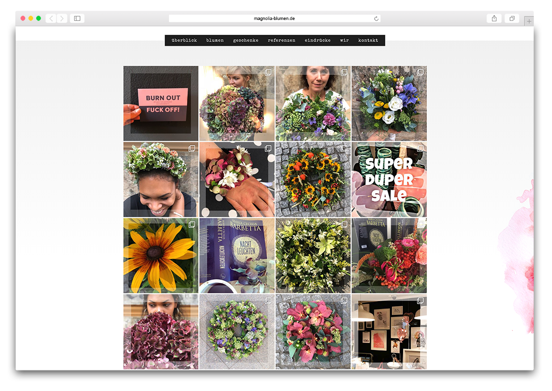 Webdesign Berlin Blumen