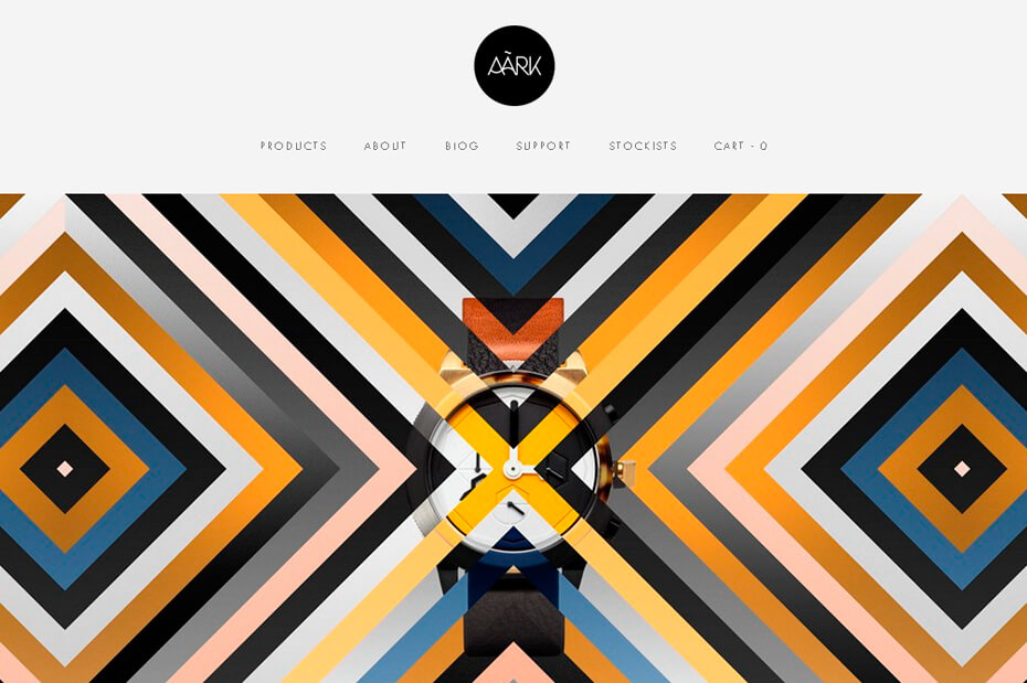 Geometric Webdesign bei AARK Collective.