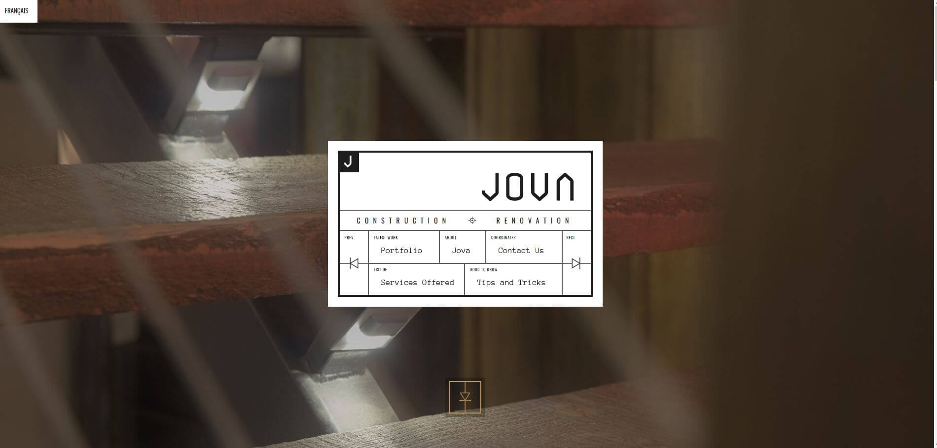 Geometric Webdesign Example Jova Construction.