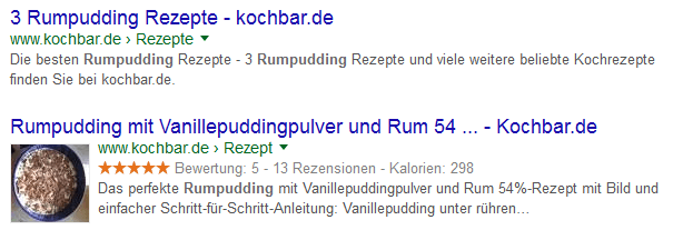 Rich Snippets in Googles SERPs dank strukturierter Daten